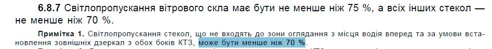 тонировка ДСТУ